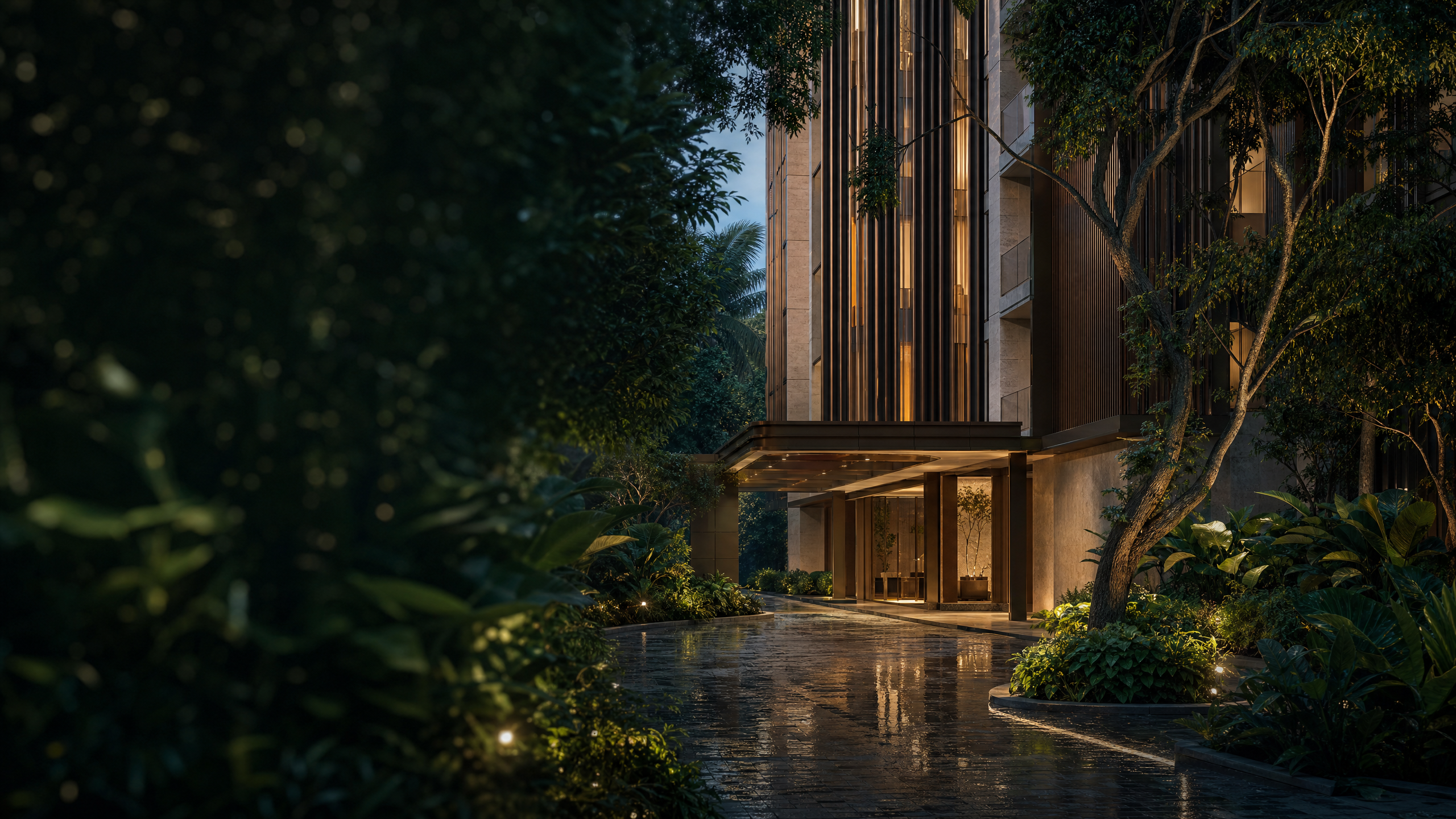 Elegant tropical luxury residential atmosphere inspired by Thomson Reserve